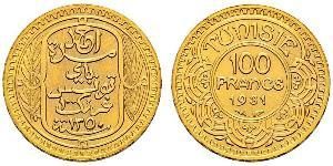 100 Franc Tunisia Oro 