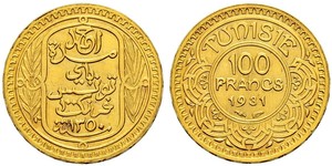 100 Franc Túnez Oro 
