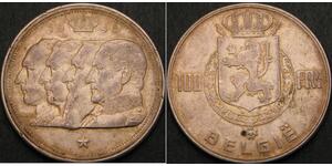 100 Franc Bélgica Plata 