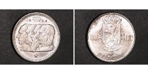 100 Franc Bélgica Plata 