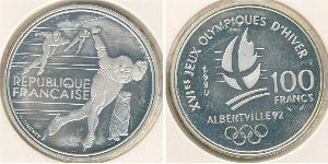 100 Franc Francia Plata 