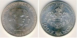 100 Franc Mónaco (1297 - ) Plata 