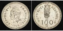 100 Franc Quinta República Francesa (1958 - ) Plata 