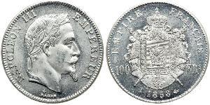 100 Franc Zweites Kaiserreich (1852-1870) Platin Napoleon III (1808-1873)