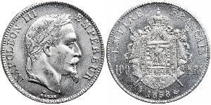100 Franc Zweites Kaiserreich (1852-1870) Platin Napoleon III (1808-1873)