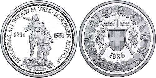 100 Franc Suiza Platino 