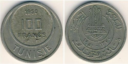 100 Franc Tunisia Rame/Nichel 