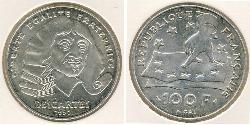 100 Franc Fünfte Französische Republik (1958 - ) Silber 