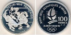 100 Franc French Fifth Republic (1958 - ) Silver 
