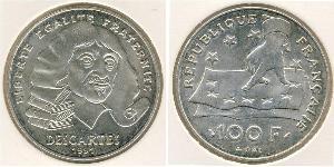 100 Franc French Fifth Republic (1958 - ) Silver 