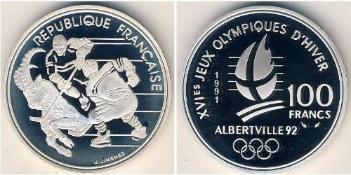 100 Franc French Fifth Republic (1958 - ) Silver 