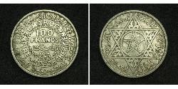 100 Franc Morocco Silver Mohammed V of Morocco (1909 - 1961)