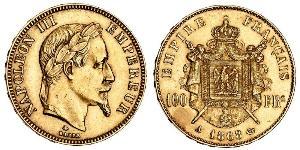 100 Franc 法蘭西第二帝國 (1852 - 1870) 金 拿破仑三世