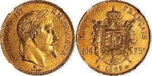 100 Franc 法蘭西第二帝國 (1852 - 1870) 金 拿破仑三世