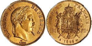100 Franc 法蘭西第二帝國 (1852 - 1870) 金 拿破仑三世