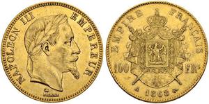 100 Franc 法蘭西第二帝國 (1852 - 1870) 金 拿破仑三世