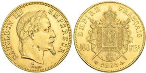 100 Franc 法蘭西第二帝國 (1852 - 1870) 金 拿破仑三世