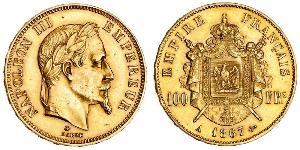 100 Franc 法蘭西第二帝國 (1852 - 1870) 金 拿破仑三世