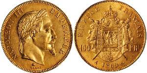 100 Franc 法蘭西第二帝國 (1852 - 1870) 金 拿破仑三世