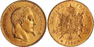 100 Franc 法蘭西第二帝國 (1852 - 1870) 金 拿破仑三世
