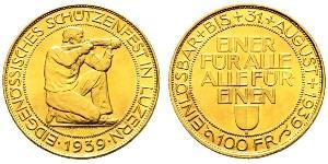 100 Franc 瑞士 金 