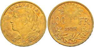 100 Franc 瑞士 金 