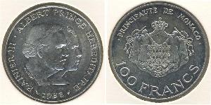 100 Franc 摩纳哥 (1297 - ) 銀 
