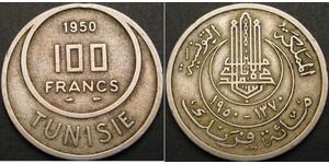 100 Franc 突尼西亞 銅/镍 