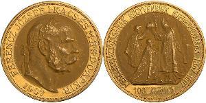 100 Korona Österreich-Ungarn (1867-1918) Gold Franz Joseph I (1830 - 1916)