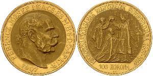 100 Korona Österreich-Ungarn (1867-1918) Gold Franz Joseph I (1830 - 1916)