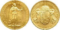 100 Korona Autriche-Hongrie (1867-1918) Or Franz Joseph I (1830 - 1916)