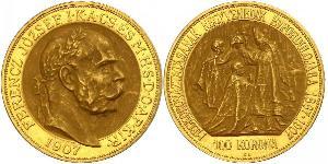 100 Korona Австро-Венгрия (1867-1918) Золото Франц Иосиф I (1830 - 1916)