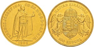 100 Korona Австро-Угорщина (1867-1918) Золото Франц Иосиф I (1830 - 1916)