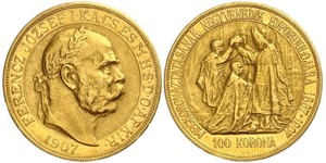 100 Korona Австро-Угорщина (1867-1918) Золото Франц Иосиф I (1830 - 1916)