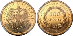 100 Krone Geschichte Österreichs (1918-1934) Gold 
