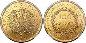 100 Krone Geschichte Österreichs (1918-1934) Gold 