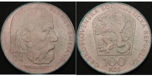 100 Krone Checoslovaquia  (1918-1992) Plata 