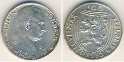 100 Krone Tschechoslowakei  (1918-1992) Silber 