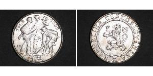 100 Krone Tschechoslowakei  (1918-1992) Silber 