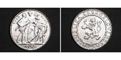 100 Krone Czechoslovakia (1918-1992) Silver 