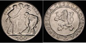 100 Krone Czechoslovakia (1918-1992) Silver 
