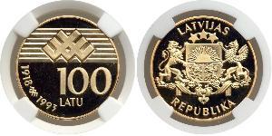 100 Lats Letonia Oro 