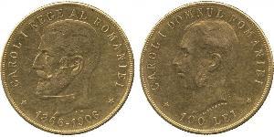100 Leu Kingdom of Romania (1881-1947) Gold Carol I of Romania (1839 - 1914)