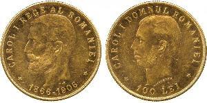 100 Leu Königreich Rumänien (1881-1947) Gold Karl I. (Rumänien) (1839 - 1914)