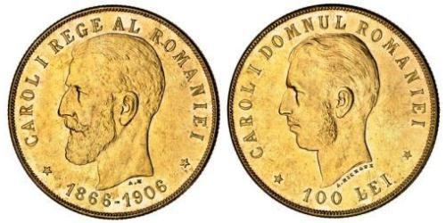 100 Leu Königreich Rumänien (1881-1947) Gold Karl I. (Rumänien) (1839 - 1914)