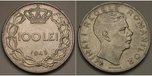 100 Leu Kingdom of Romania (1881-1947) Steel/Nickel Michael of Romania (1927-)