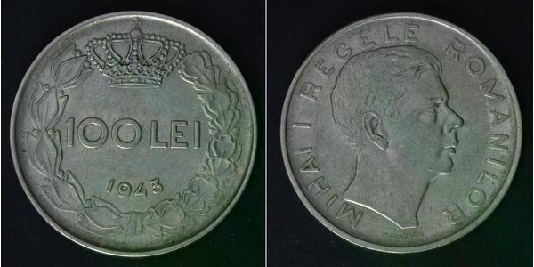 100 Leu Kingdom of Romania (1881-1947) Steel/Nickel Michael of Romania (1927-)