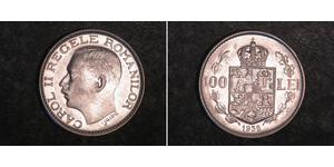 100 Lev Royaume de Roumanie (1881-1947) Nickel Carol II of Romania (1893 - 1953)