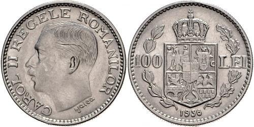 100 Lev 羅馬尼亞王國 (1881 - 1947) 镍 Carol II of Romania (1893 - 1953)