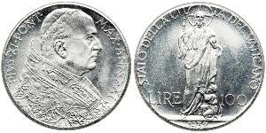 100 Lira Stato Pontificio (752-1870) Argento 